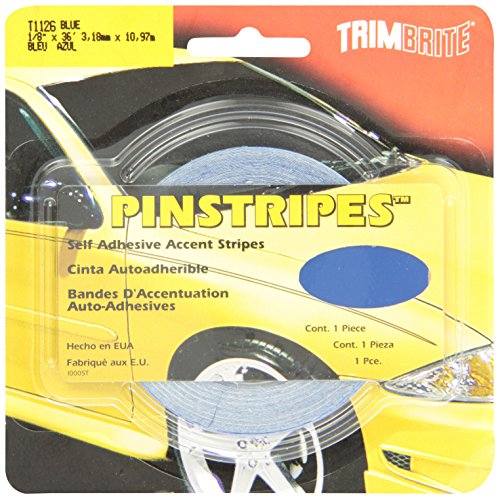 Trimbrite Trimbrite T1126 1/8 Pinstripe Tape Blue, Regular, 36 Foot (Pack of 1) - Outdoor Depot