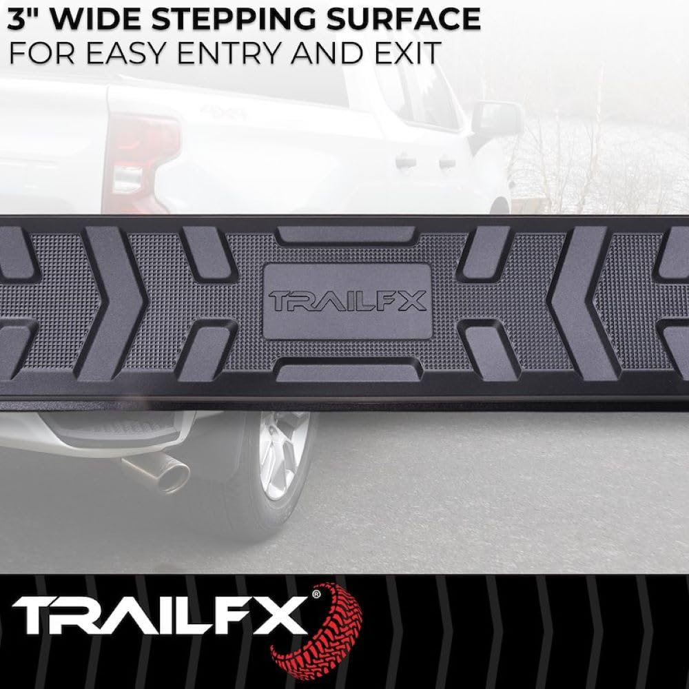 Trailfx TrailFX Nerf Bars Fits 2009-2018 Ram 1500 Crew Cab Titanium Black Powder Coated Aluminum 4-1/2 Inch - Outdoor Depot