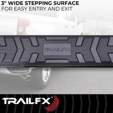 Trailfx TrailFX Nerf Bars Fits 2009-2018 Ram 1500 Crew Cab Titanium Black Powder Coated Aluminum 4-1/2 Inch - Outdoor Depot