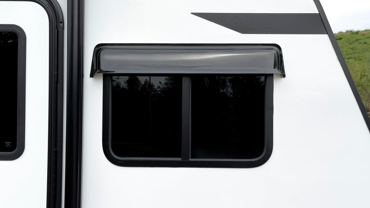 GT Styling RainBlade RV Window Deflector and Sun Visor (Fits 36-42 inch Wide Window) Smoke - Outdoor Depot