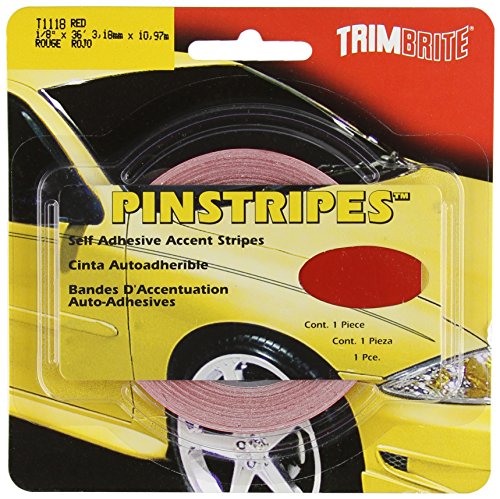 Trimbrite TRIMBRITE T1118 1/8 Pinstripe Tape Red - Outdoor Depot