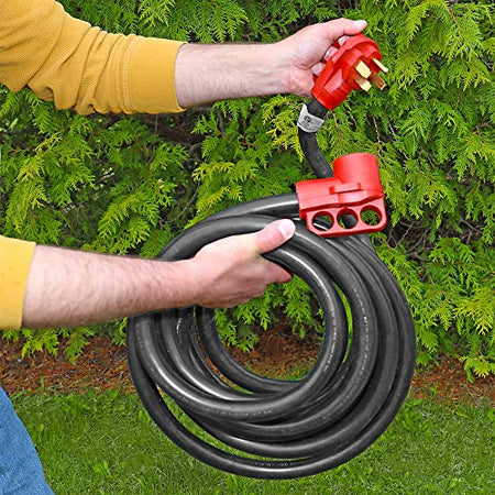 VALTERRA LLC A10-5025EH Valterra  Mighty Cord RV 50-Amp Extension Cord, 25 ft., Red - view 3
