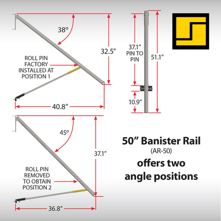 STROMBER AR-50 g Carlson  Lend-A-Hand Banister Rail - RV Handrail for Safe & Stead... - view 7