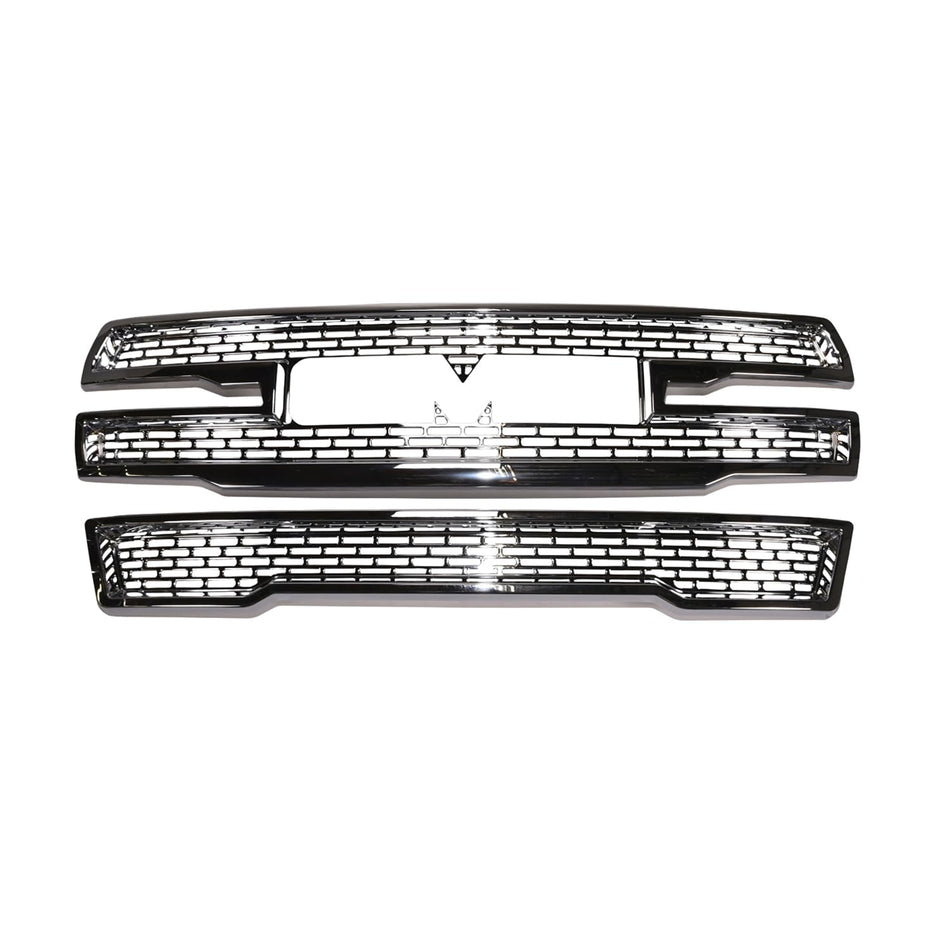Coast to Coast International CCI Grille Insert GI179, Overlay, 2 Piece Set, Mesh Style, OEM Shape, Chrome - Outdoor Depot
