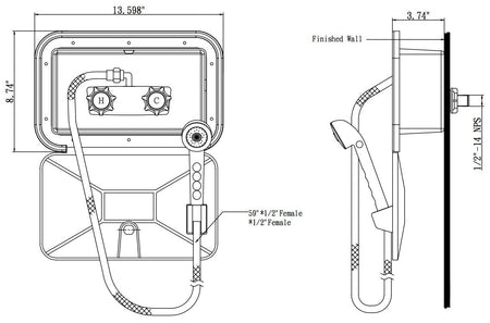 Dura Faucet Dura Faucet DF-SA400-ORB RV Hand Held Shower Wand, Water-Saving Trickle Switch (Oil Rubbed - Outdoor Depot