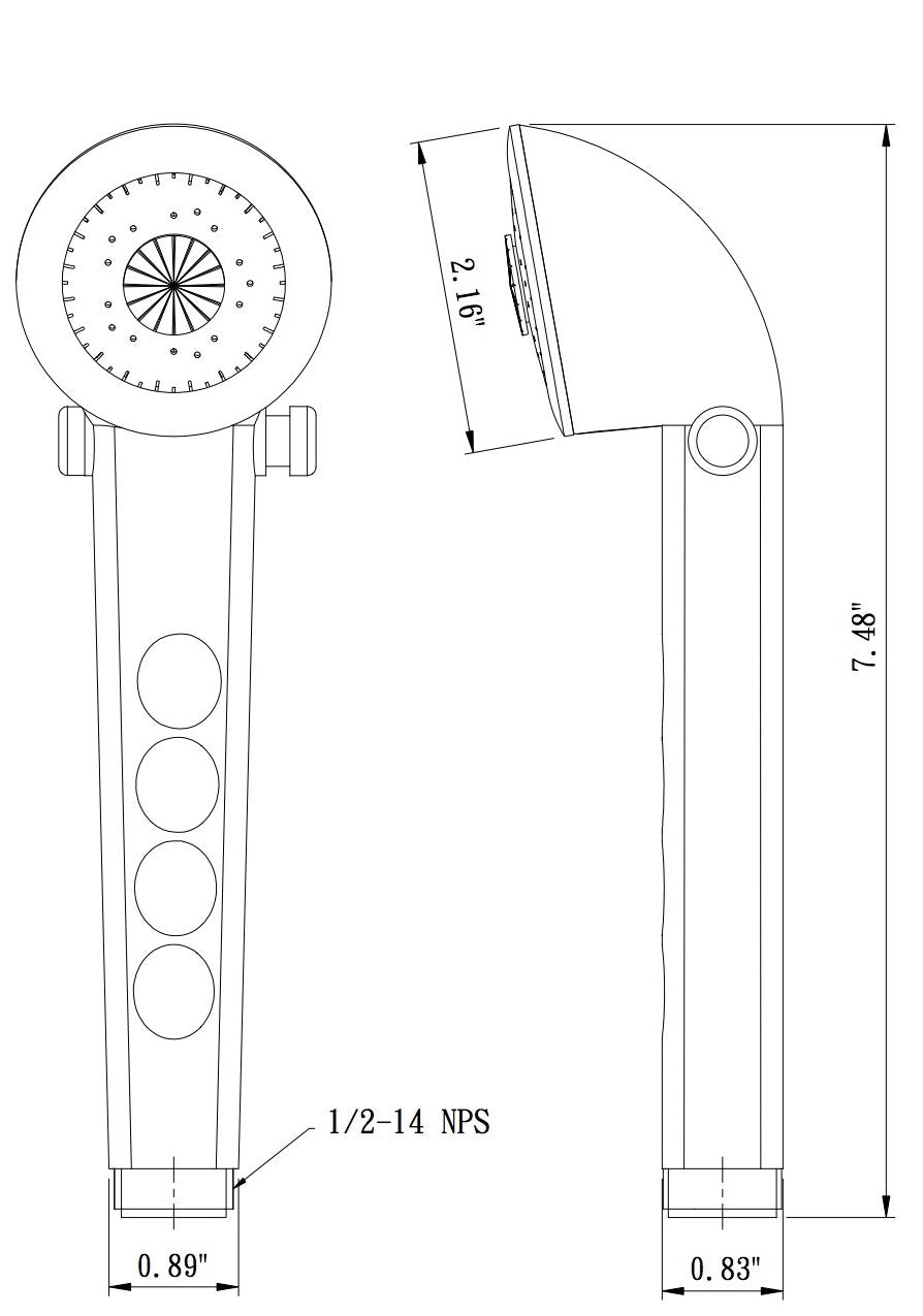 Dura Faucet Dura Faucet Hand-held Shower Head - Perfect Replacement for Recreational Vehicles, Motorhomes, - Outdoor Depot