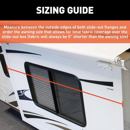 Solera Solera 5000 Series Black Slide Topper RV Slide-Out Awning 6'6" (6'1" Fabric) 13.5 oz Vinyl - Outdoor Depot