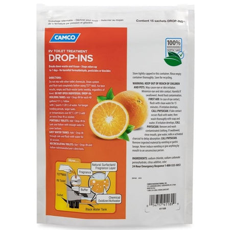 Camco Camco TST MAX RV Toilet Treatment Drop-INs - Control Unwanted Odors and Break Down Waste and Tissue - - Outdoor Depot