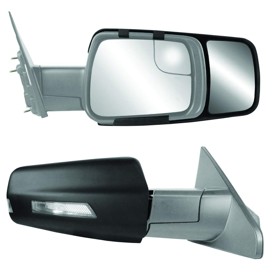 Fit System K SOURCE Snap & Zap 80730 Custom Fit Towing Mirror for 2019 up Ram 1500 Pick-up, Patented - Outdoor Depot