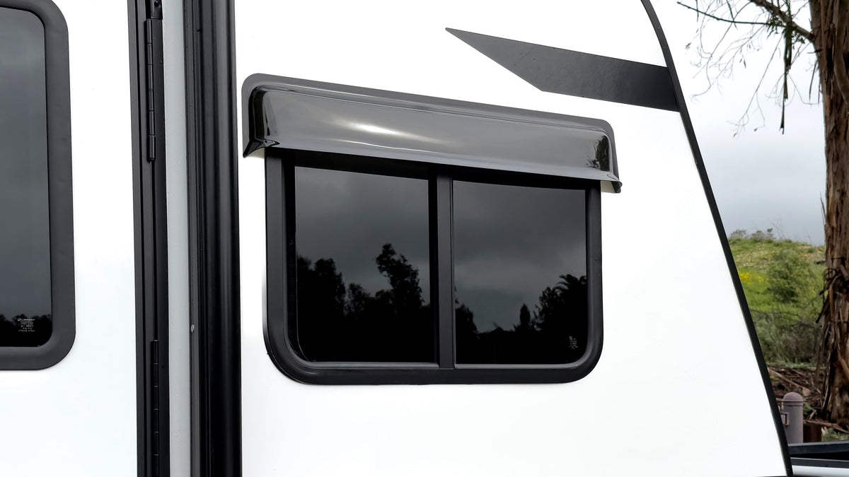 GT Styling RainBlade RV Window Deflector and Sun Visor (Fits 30 inch Wide Window) Smoke - Outdoor Depot