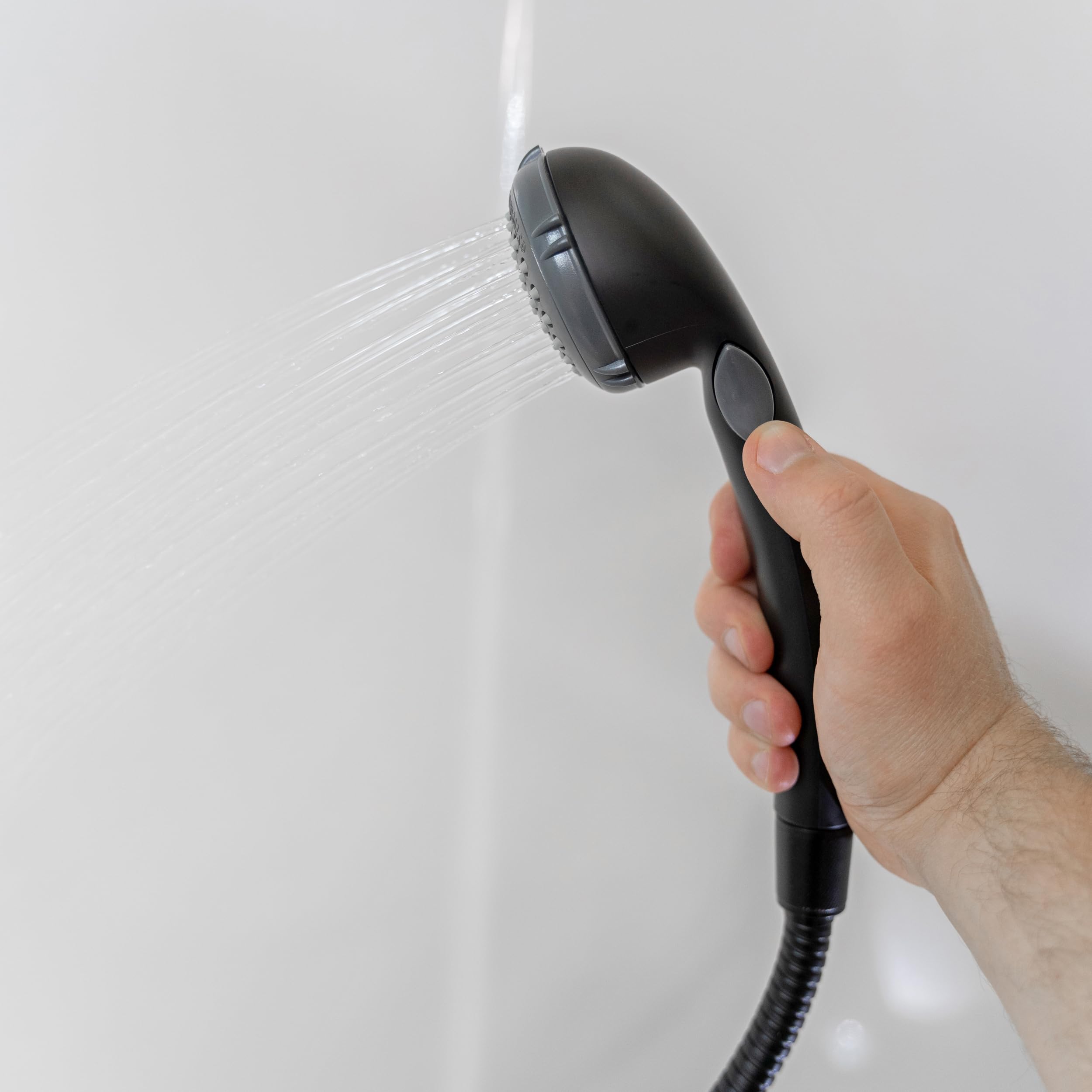 Dura Faucet Dura Faucet DF-SA400-BQ RV Hand Held Shower Wand, Water Saving Trickle Switch (Bisque Parchment) - Outdoor Depot