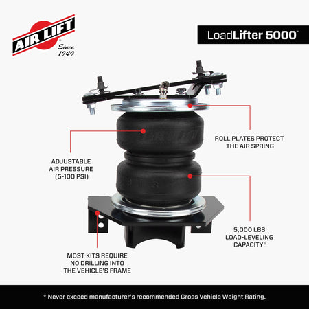 Air Lift Air Lift LoadLifter 5000 Air Spring Kit for 2019-2026 Chevrolet Silverado 1500 4WD & RWD, 2019-2026 - Outdoor-Depot.us