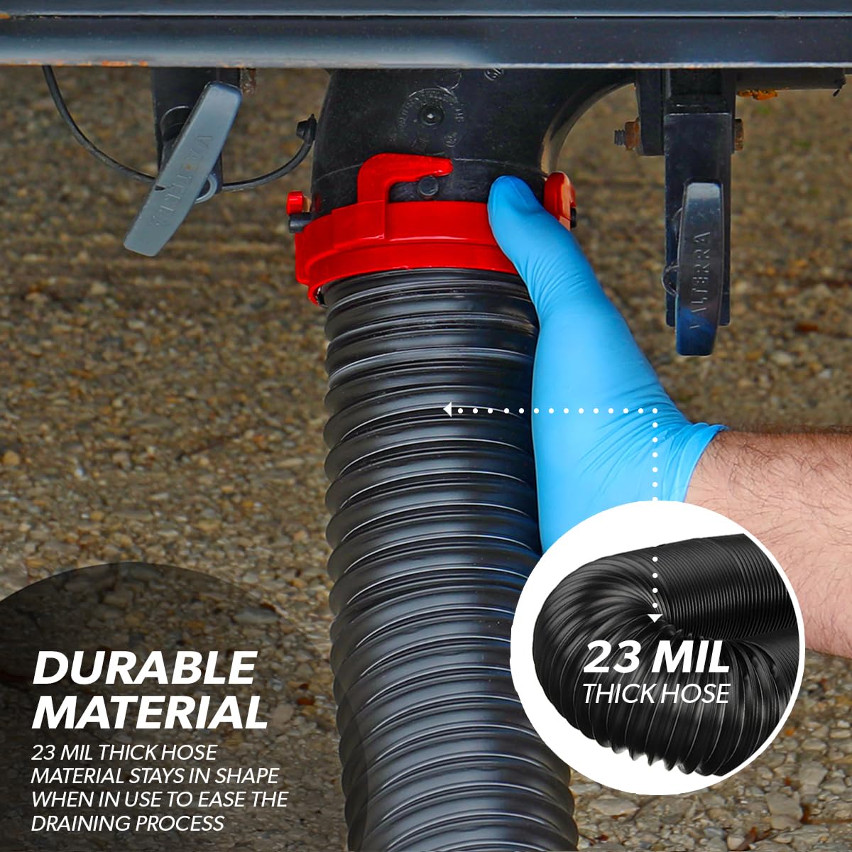 VALTERRA LLC D040202 Valterra D04-0202 Dominator Compartment Hose - 2' , Black - view 5