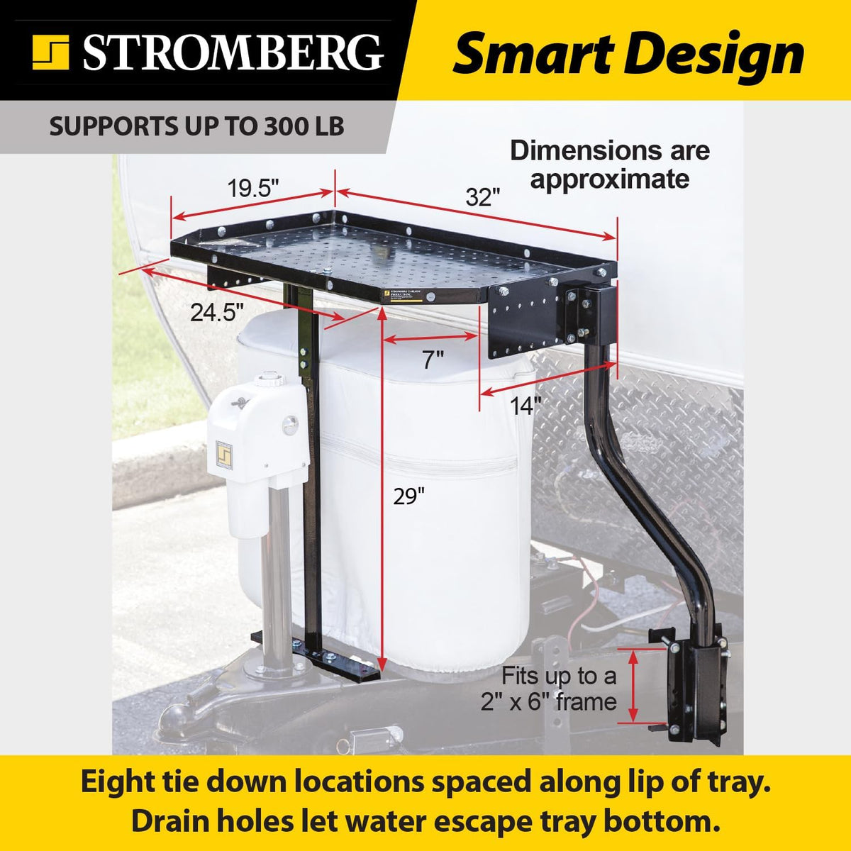 STROMBER CC-255 g Carlson  Trailer Tray – A-Frame Mounted Tray, RV Generator Mount,... - view 6