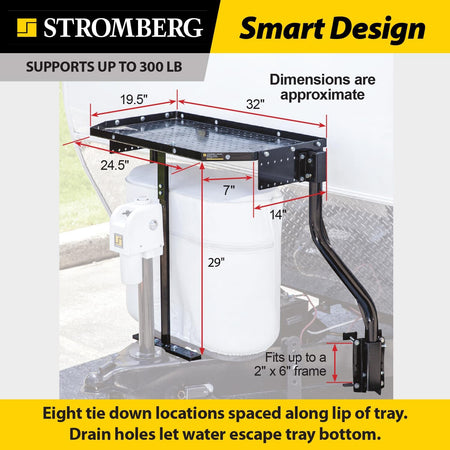 STROMBER CC-255 g Carlson  Trailer Tray – A-Frame Mounted Tray, RV Generator Mount,... - view 6