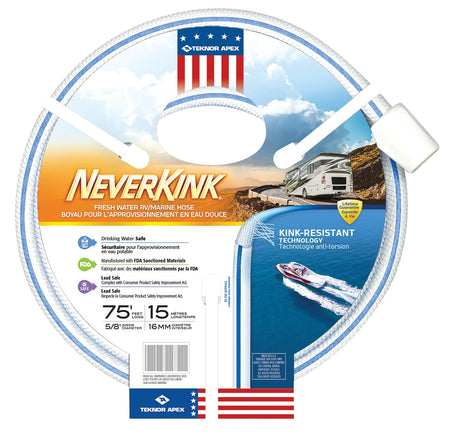 Teknor Apex Teknor Apex 8602-75 NeverKink RV/Marine Hose - 5/8" x 75',White - Outdoor Depot