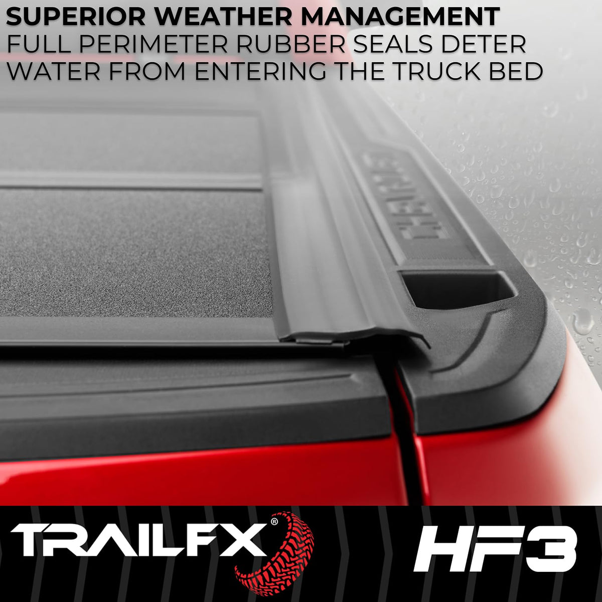 Trailfx TrailFX Hard Tri-Fold Truck Bed Tonneau Cover Fits 2019-2025 Ram 1500 5.7 Foot Bed No RamBox Gloss - Outdoor Depot