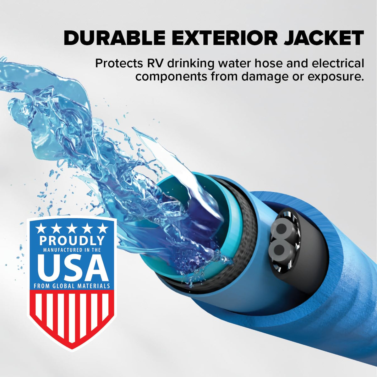 Camco Camco 25-Ft Heated Water Hose for RV - Water Line Freeze Protection Down to -20°F/-28°C - Features - Outdoor Depot