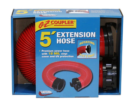 VALTERRA LLC D040112 Valterra D04-0112 EZ Coupler 5' Extension Hose , Red - detail view