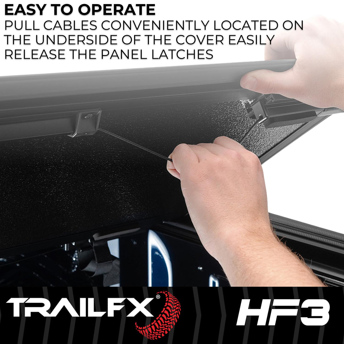 Trailfx TrailFX Hard Tri-Fold Tonneau Cover Fits 2021-2025 Ford F-150 5.5 Foot Bed Hard Folding Cover 3 - Outdoor Depot