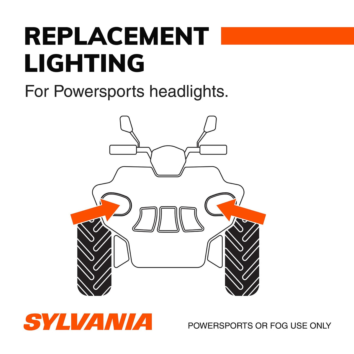 SYLVANIA SYLVANIA 9012 LED Powersport Headlight Bulbs for Off-Road Use or Fog Lights - 2 Pack - Outdoor Depot