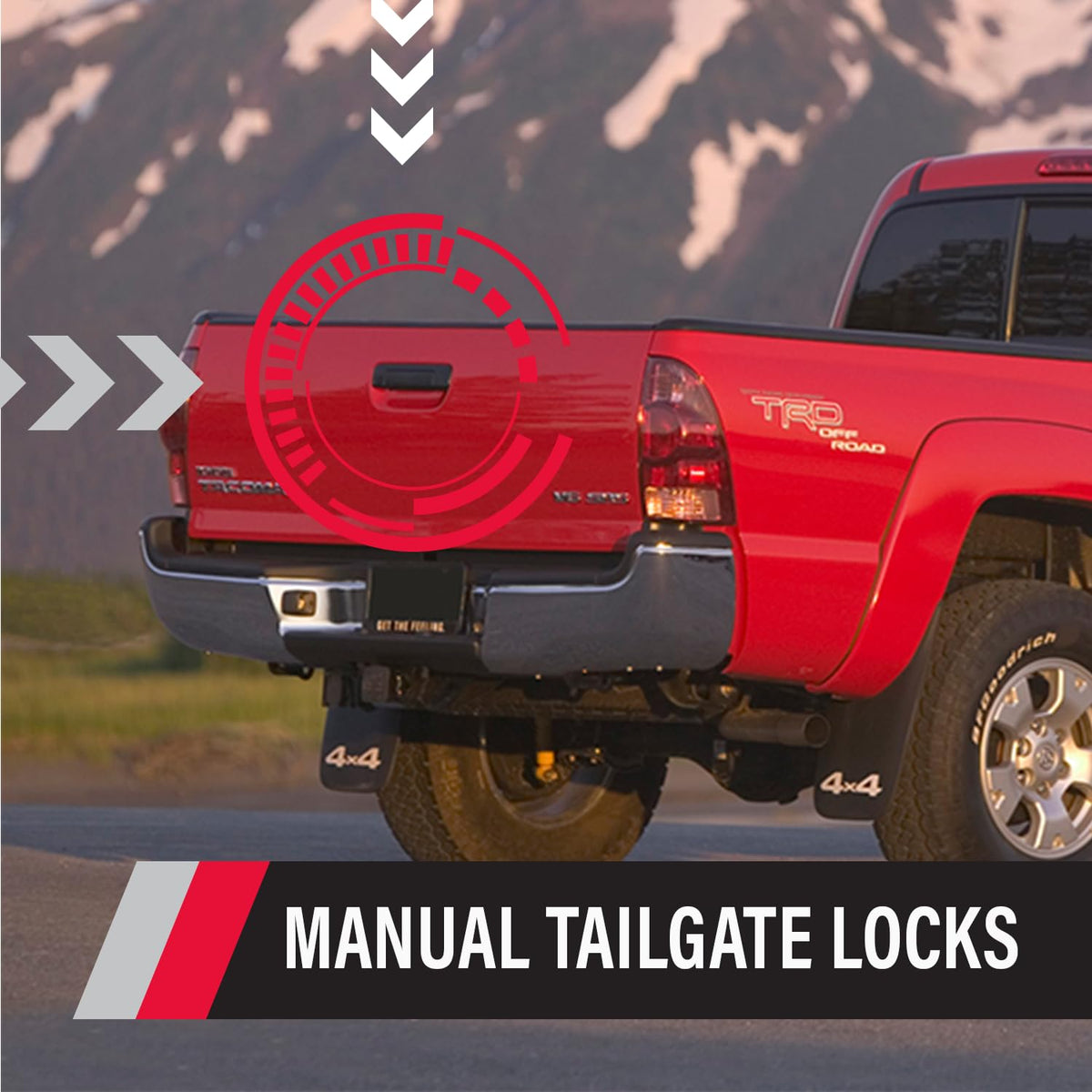 Pop & Lock Pop & Lock PL5500 Black Manual Tailgate Lock Toyota Tacoma (Standard Lock) - Outdoor Depot