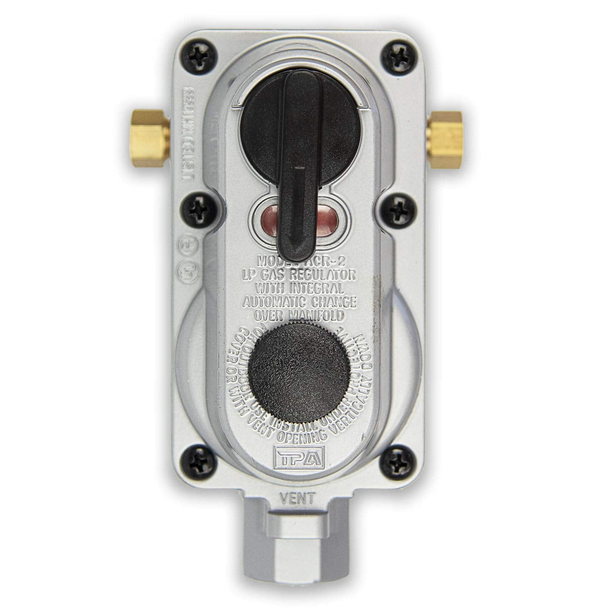 Flame King Flame King (ACR-2) Without Pigtails 2-Stage Auto Changeover LP Propane Gas Regulator For RVs, - Outdoor Depot