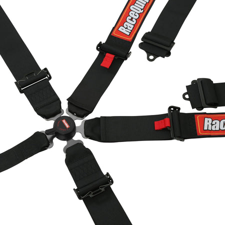 RaceQuip RaceQuip Auto Racing Harness Set Camlock 5 Point Pull-Down Lap SFI 16.1 Black 741001 - Outdoor Depot