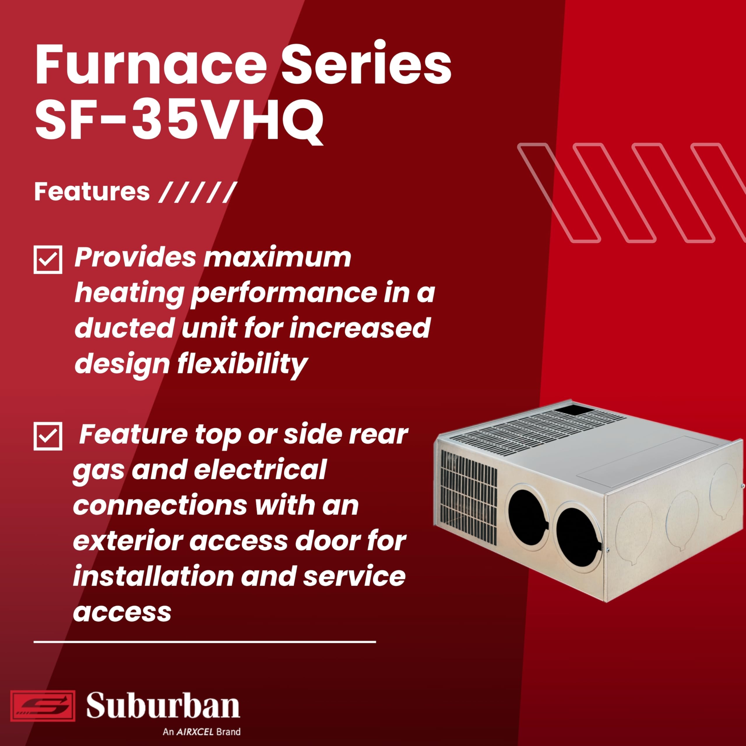 Suburban Suburban SF Series Ducted Low Profile Furnace SF-42VHQ 42,000 BTU/h LP Gas Furnace Model 2592A - Outdoor Depot