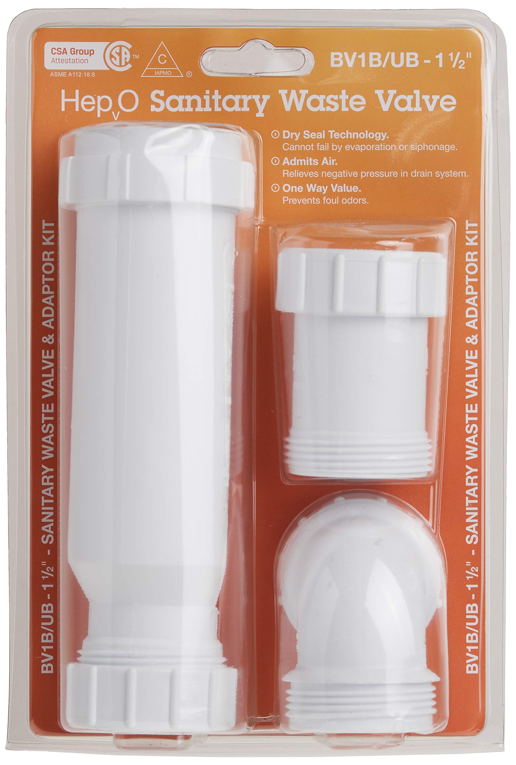 WAVIN USA BV1BUB112 Wavin BV1B/UB HepvO Sanitary Waste Valve - 1-1/2 - view 5