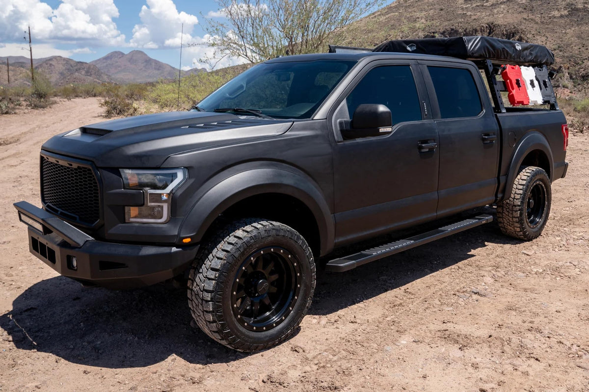 Raptor Series Raptor Series Running Boards Steps 6in OEM Style Black Aluminum Compatible with SuperCrew - Outdoor Depot