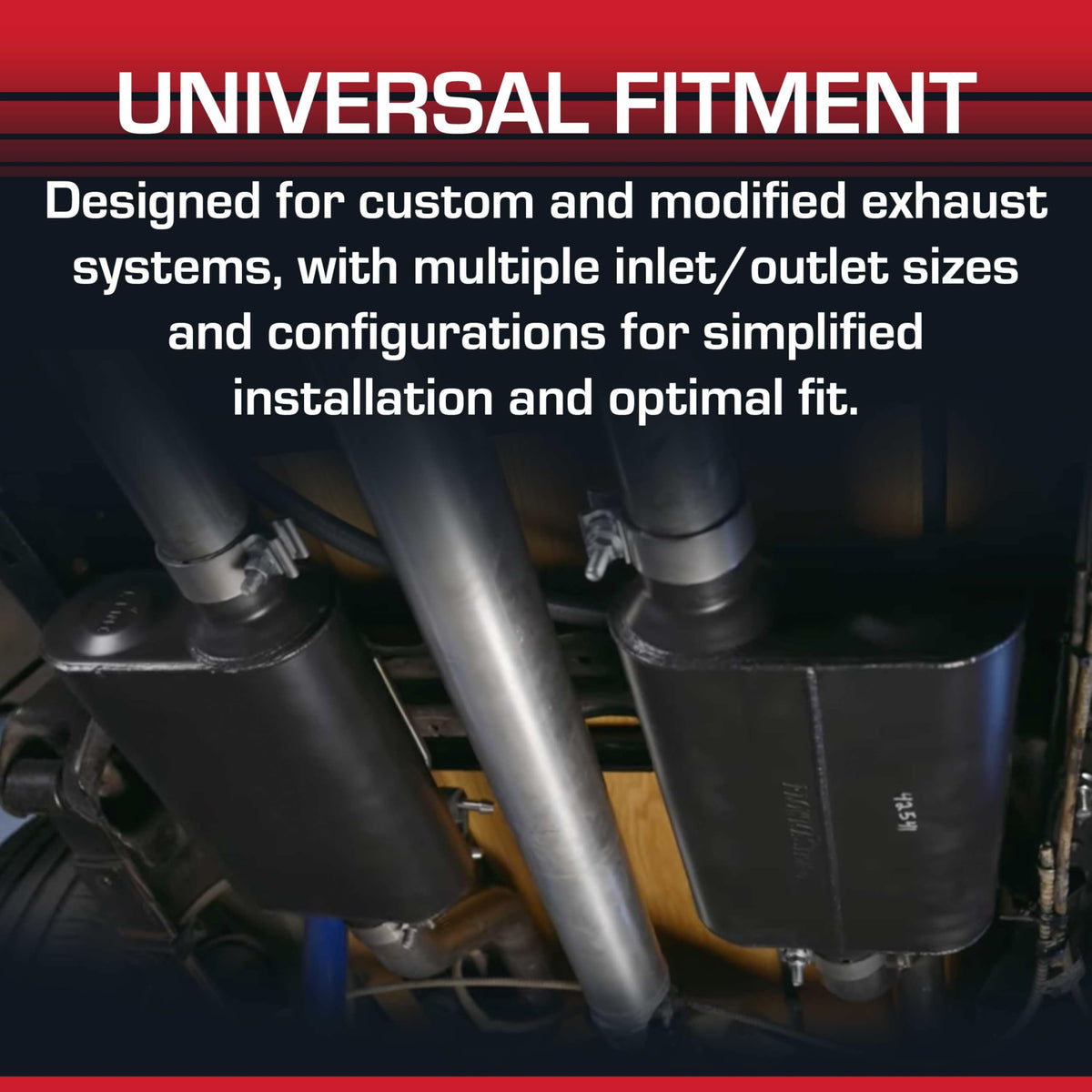 Flowmaster Flowmaster 40 Series Original Chambered Muffler – 3.00" Offset In / 3.00" Center Out – Aggressive - Outdoor Depot