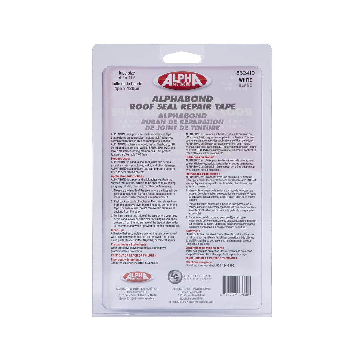LIPPERT COMP 862410 BOND TPO TAPE 4'X10' REPAIR TAPE-WH Automotive - view 5