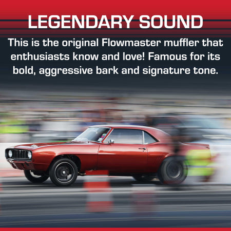 Flowmaster Flowmaster 40 Series Original Chambered Muffler – 3.00” Center In / 2.50” Dual Out – Aggressive - Outdoor Depot