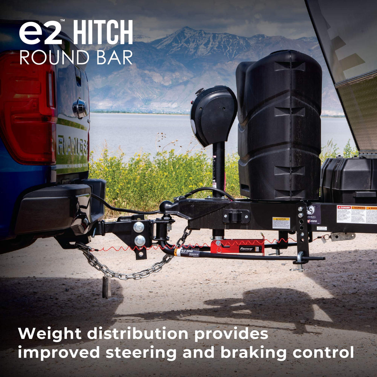 Fastway Fastway e2 2-Point Sway Control Round Bar Hitch, 94-00-0600, 6,000 Lbs Trailer Weight Rating, 600 - Outdoor Depot