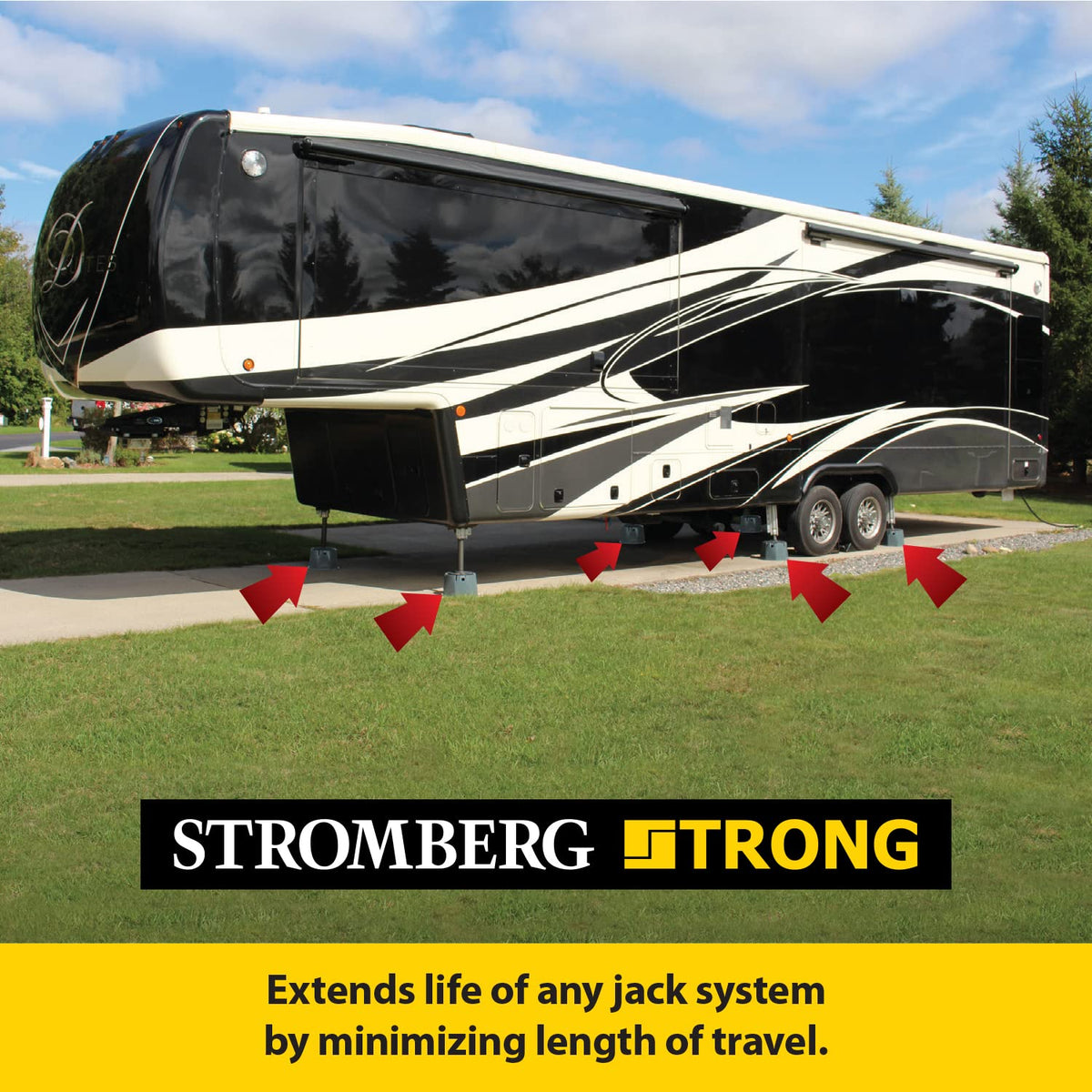STROMBER JBP-712.1 g Carlson Base Pad Extreme - 7 Block, 6000 lb Max Capacity - Camper... - view 8