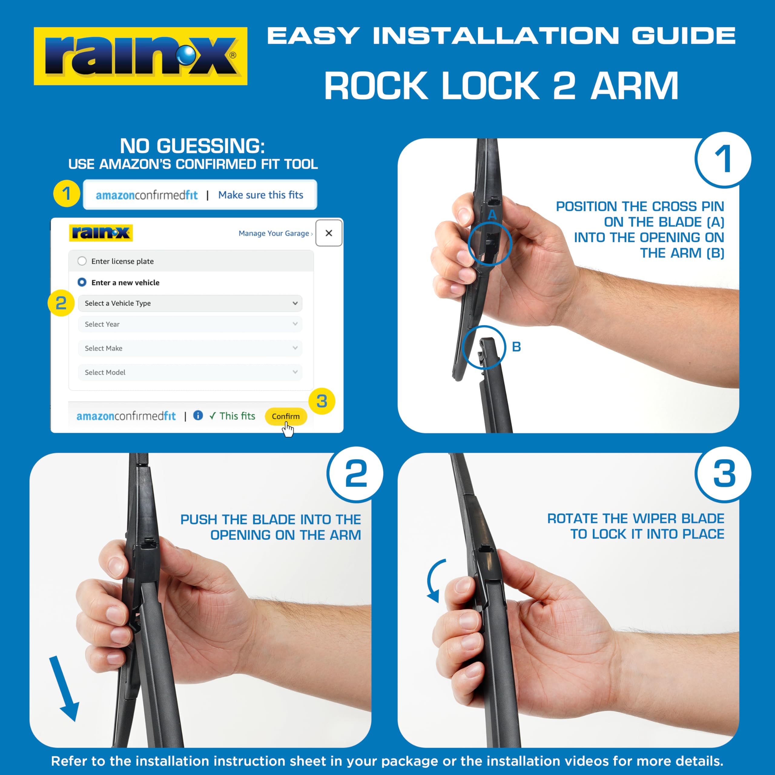 Rain-X Rain-X 850212 RearView Wiper Blade 12", OEM Replacement Rear Windshield Wiper, Interchangeable - Outdoor Depot