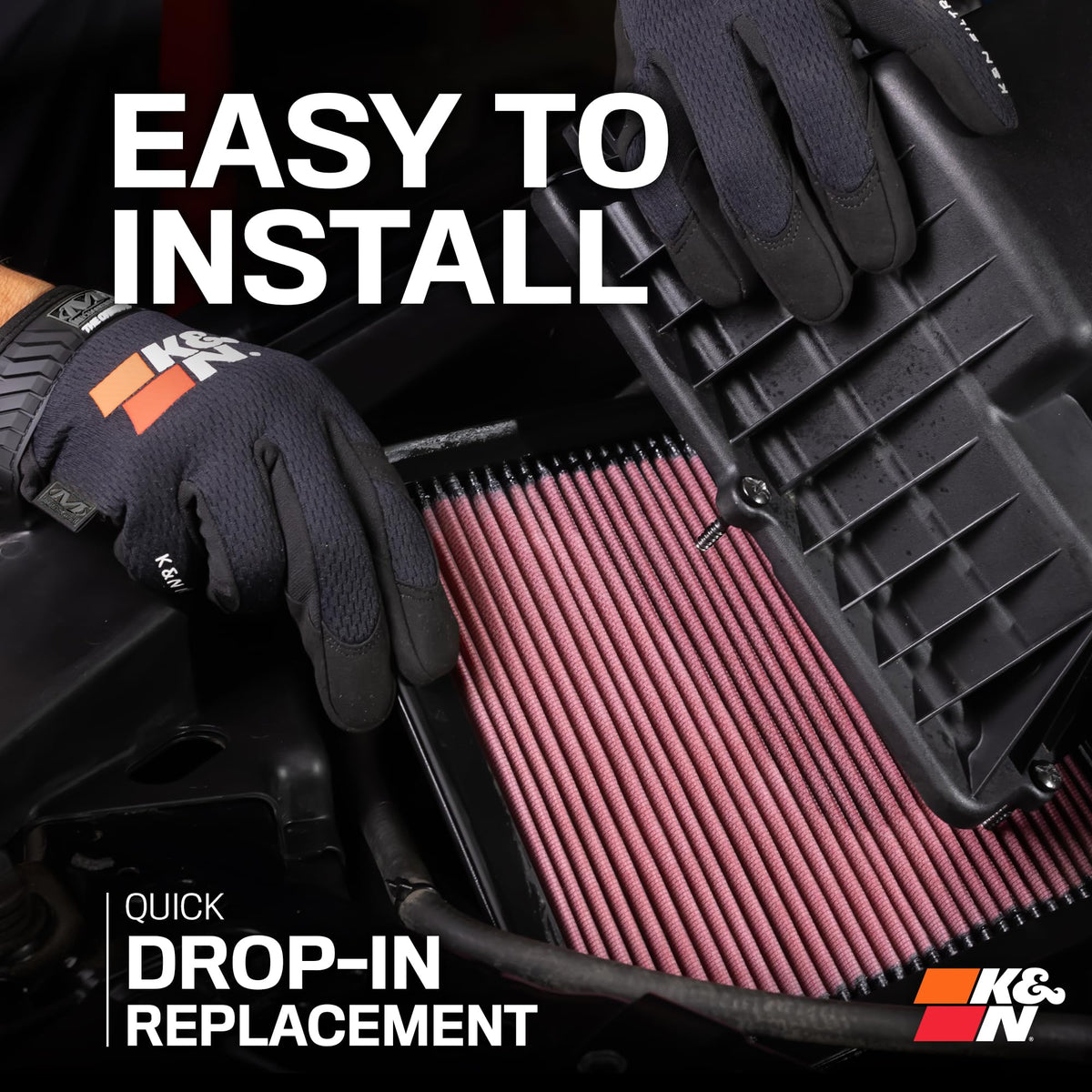 K&N K&N Performance Diesel High-Flow Lifetime Engine Air Filter: Increase Power: Premium, Washable: - Outdoor Depot