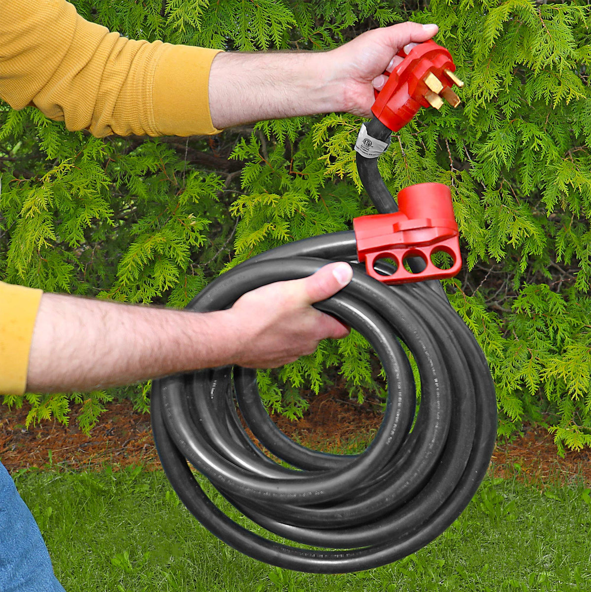 VALTERRA LLC A10-5025EH Valterra  Mighty Cord RV 50-Amp Extension Cord, 25 ft., Red - view 4