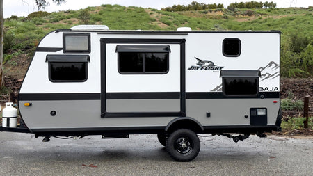 GT Styling RainBlade RV Window Deflector and Sun Visor (Fits 36-42 inch Wide Window) Smoke - Outdoor Depot