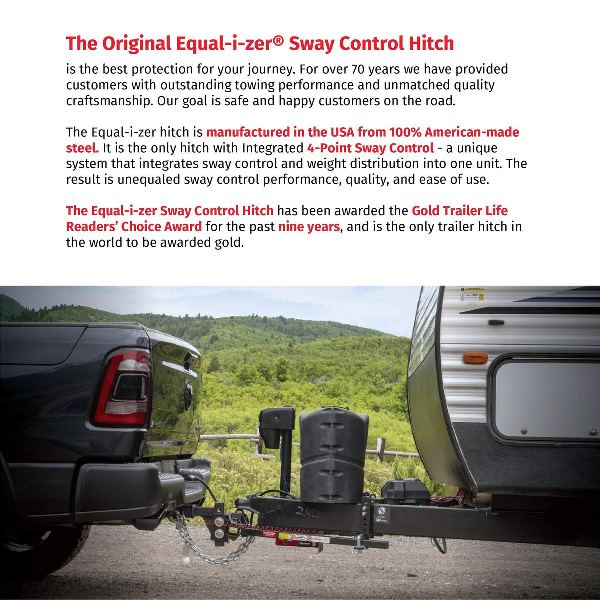 Equal-i-zer Equal-i-zer 4-point Sway Control Hitch, 90-00-1600, 16,000 Lbs Trailer Weight and 1,600 Lbs - Outdoor Depot