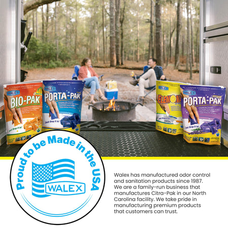 Walex Walex Citra-Pak RV/Marine Holding Tank Deodorizer Drop-Ins - Waste Breakdown & Odor Control, Cleans - Outdoor Depot